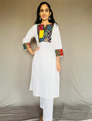 Khadi Cotton Flex Patchwork Kurti