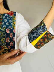 Khadi Cotton Flex Patchwork Kurti