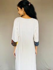 Khadi Cotton Flex Patchwork Kurti