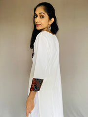Khadi Cotton Flex Patchwork Kurti