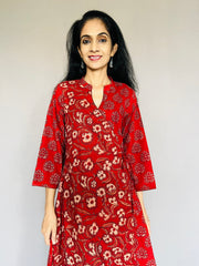 Ajrakh Printed Angarakha Kurti