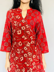 Ajrakh Printed Angarakha Kurti