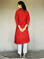 Ajrakh Printed Angarakha Kurti