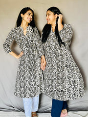 Black Kalamkari Kurti