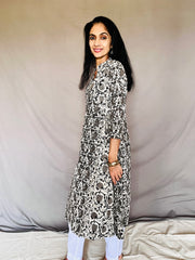 Black Kalamkari Kurti