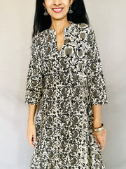 Black Kalamkari Kurti