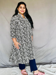 Black Kalamkari Kurti