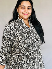 Black Kalamkari Kurti