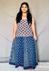 Indigo Dyed Anarkali Skirt