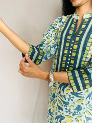 Ajrakh Dabo Printed Kurti