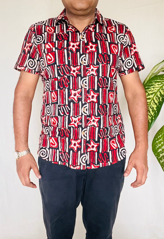 Men's Hand Block Printed Shirt