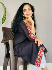 Kalamkari Border Plain Kurti