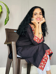 Kalamkari Border Plain Kurti