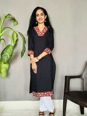 Kalamkari Border Plain Kurti