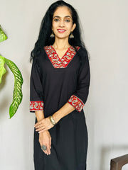 Kalamkari Border Plain Kurti