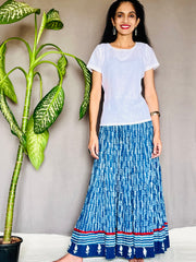 Indigo Dyed Anarkali Skirt