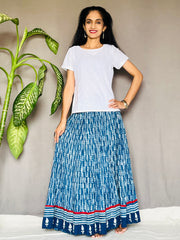 Indigo Dyed Anarkali Skirt