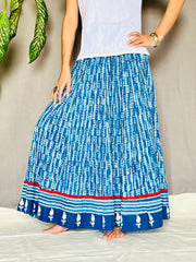 Indigo Dyed Anarkali Skirt