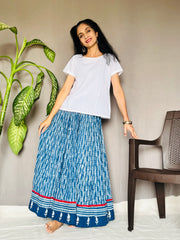 Indigo Dyed Anarkali Skirt
