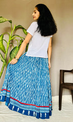 Indigo Dyed Anarkali Skirt