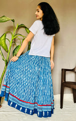 Indigo Dyed Anarkali Skirt
