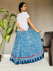 Indigo Dyed Anarkali Skirt