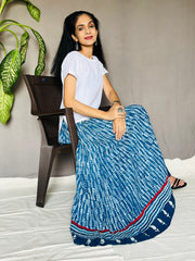 Indigo Dyed Anarkali Skirt