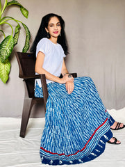 Indigo Dyed Anarkali Skirt