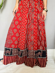 Ajrakh Printed Anarkali Skirt