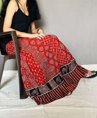 Ajrakh Printed Anarkali Skirt