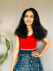 Indigo Dyed Anarkali Skirt