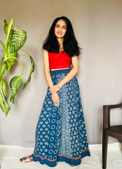 Indigo Dyed Anarkali Skirt