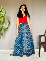 Indigo Dyed Anarkali Skirt