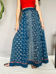 Indigo Dyed Anarkali Skirt