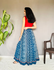 Indigo Dyed Anarkali Skirt