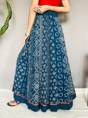 Indigo Dyed Anarkali Skirt
