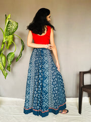 Indigo Dyed Anarkali Skirt