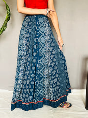Indigo Dyed Anarkali Skirt