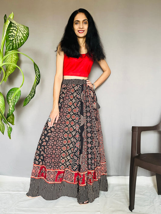 Ajrakh Printed Anarkali Skirt