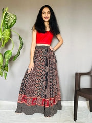 Ajrakh Printed Anarkali Skirt