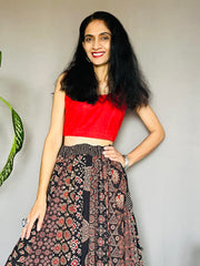 Ajrakh Printed Anarkali Skirt