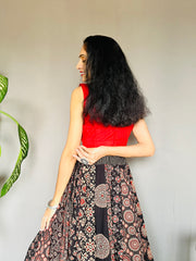 Ajrakh Printed Anarkali Skirt