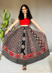 Ajrakh Printed Anarkali Skirt