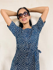 INDIGO Printed Cotton Dress