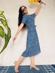 INDIGO Printed Cotton Dress