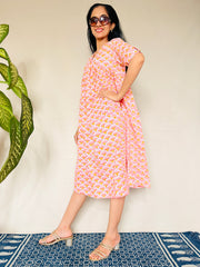 Block Printed Long Dress