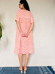 Block Printed Long Dress