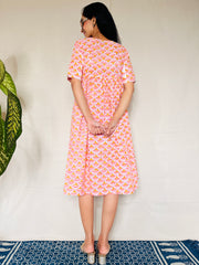 Block Printed Long Dress