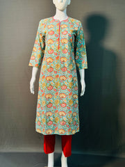 Kalamkari Hand Block Printed Kurti