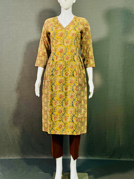 Kalamkari Hand Block Printed Kurti